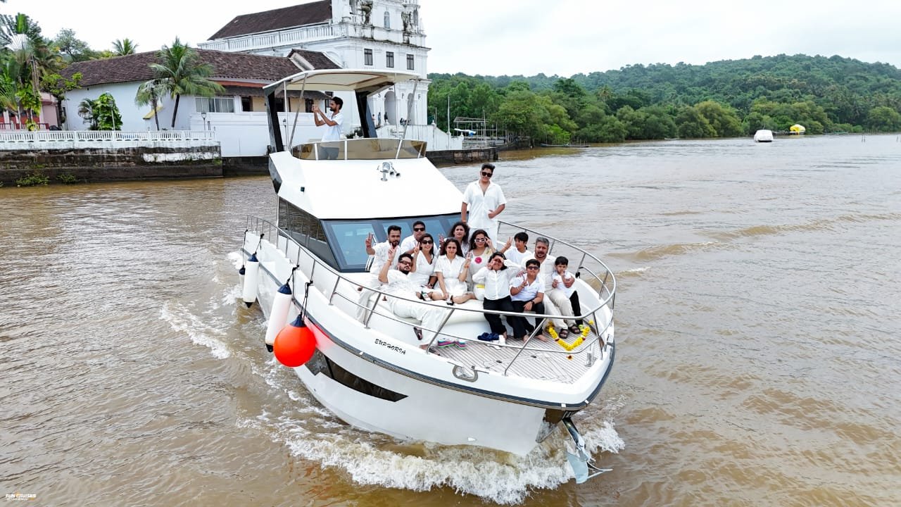 Sunset 42 premium luxury yacht in Goa