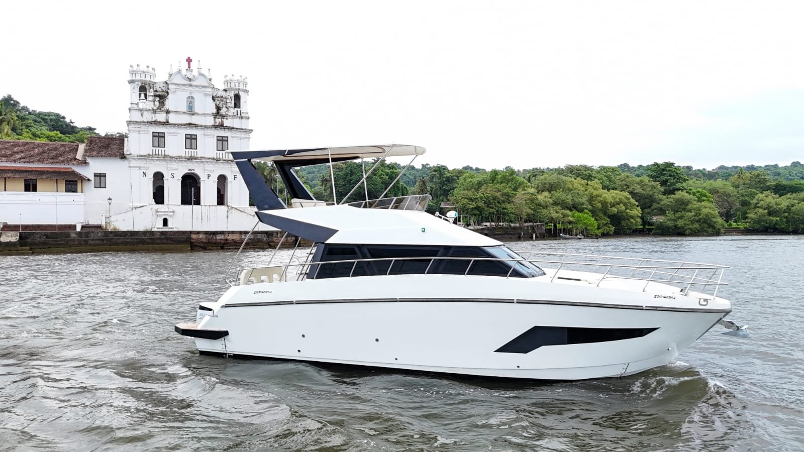 Sunset 42 premium luxury yacht in Goa
