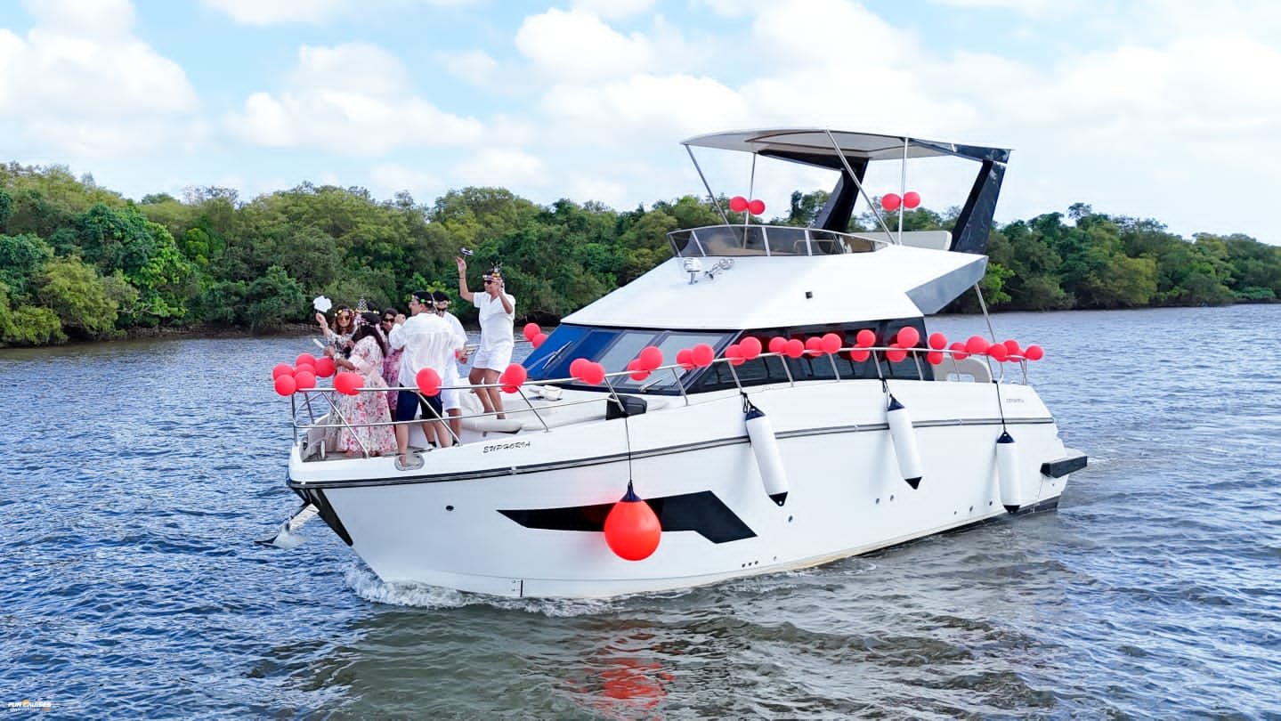 Sunset 42 premium luxury yacht in Goa