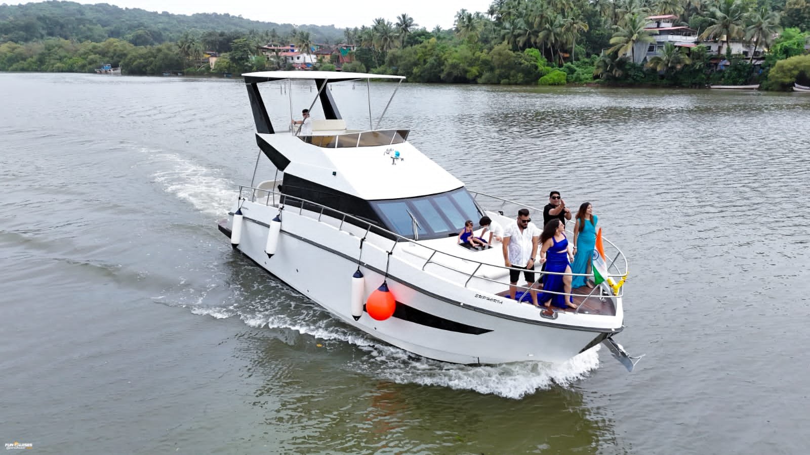 Sunset 42 premium luxury yacht in Goa