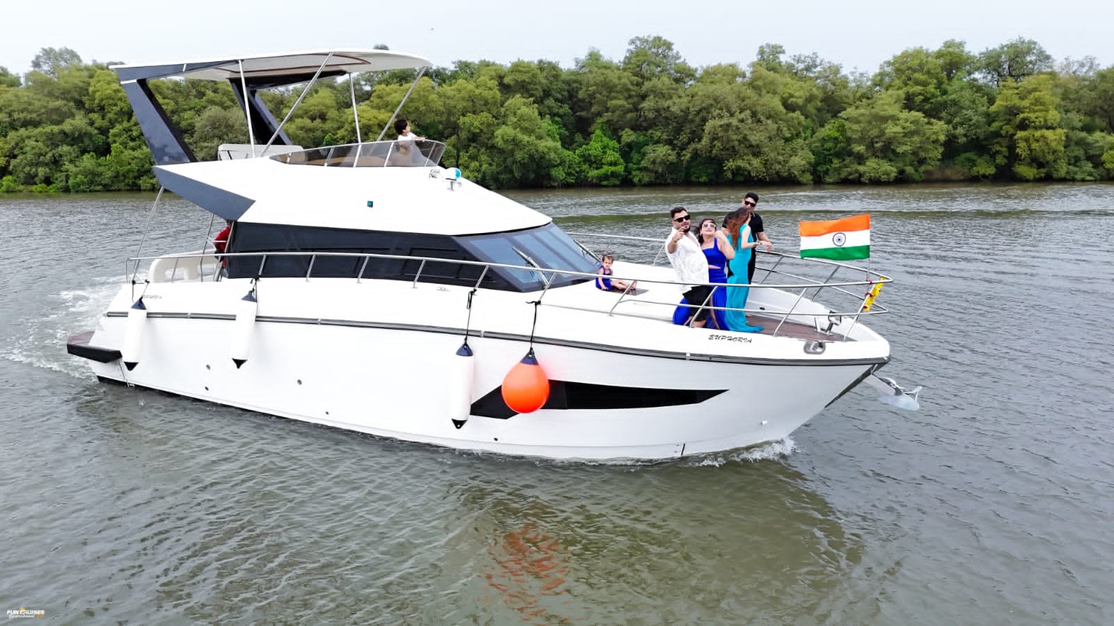 Sunset 42 premium luxury yacht in Goa